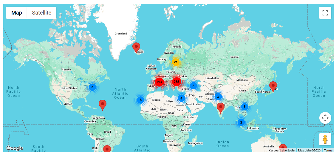 EDL Events Map 2026